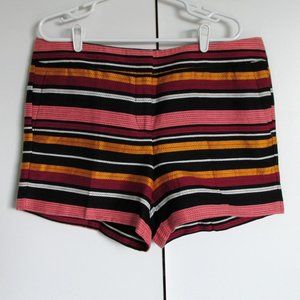 Ann Taylor Factory Striped Signature Shorts 5" Inseam Size 14